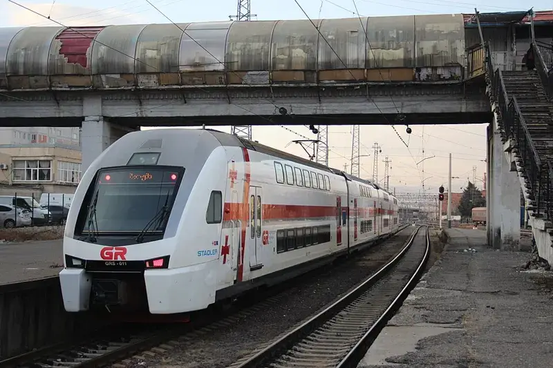 Georgian Railway train at Tbilisi station